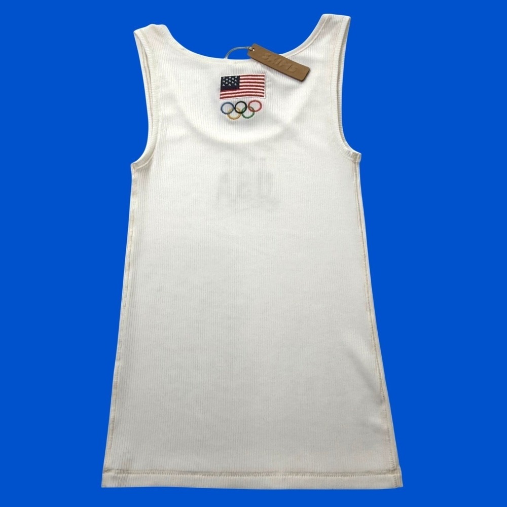 SKIMS Soft Lounge Rib Tank Team USA White XS - Picture 3 of 9